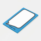 Prachtige spraakballon Persoonlijke Dankjewel Blau Post-it® Notes (Schuin)