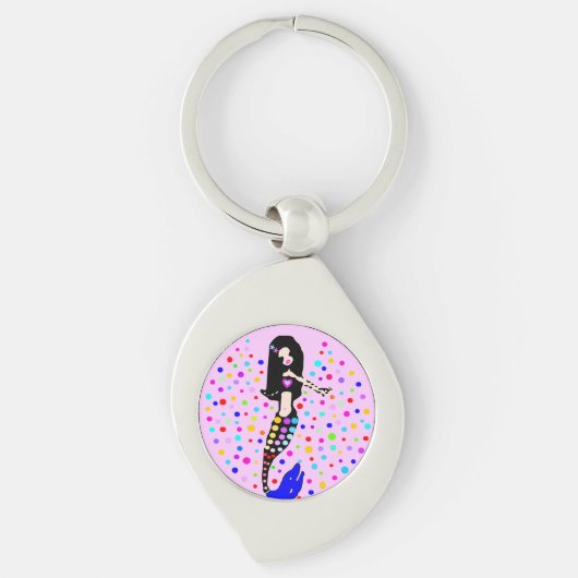 🧜♀️❤️✦°·Prachtige sprankelende kleine Gothic zee Sleutelhanger (Voorkant)