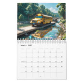 Prachtige sprankelende schoolbus kalender (Mar 2027)