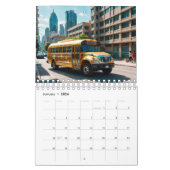 Prachtige sprankelende schoolbus kalender (Jan 2026)