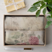 Prachtige spray roze rozen op perkament tissuepapier (Geschenk)