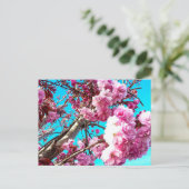 Prachtige Spring Cherry Blossom Digital Painting Briefkaart (Staand voorkant)