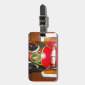 Prachtige Sri Lankaanse traditionele vuurmaskerkun Bagagelabel (Voorkant verticaal)