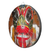Prachtige Sri Lankaanse traditionele vuurmaskerkun Dartbord (Voorkant Rechts)