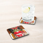 Prachtige Sri Lankaanse traditionele vuurmaskerkun Drankjes Onderzetter (Rechterzijde)