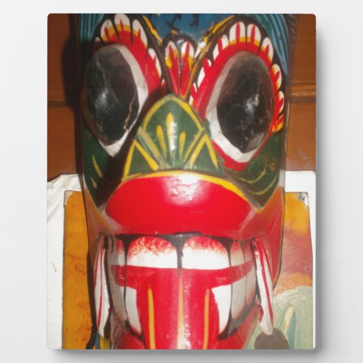 Prachtige Sri Lankaanse traditionele vuurmaskerkun Fotoplaat (Voorkant)