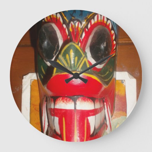 Prachtige Sri Lankaanse traditionele vuurmaskerkun Grote Klok (Voorkant)