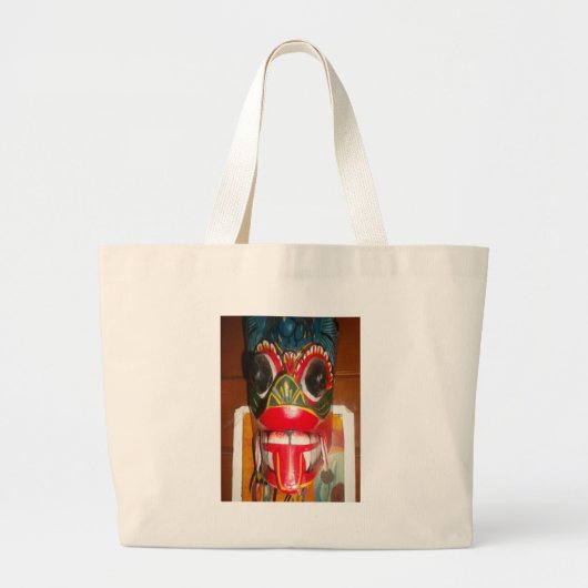 Prachtige Sri Lankaanse traditionele vuurmaskerkun Grote Tote Bag (Voorkant)