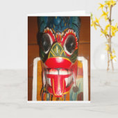 Prachtige Sri Lankaanse traditionele vuurmaskerkun Kaart (Gele Bloem)