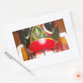 Prachtige Sri Lankaanse traditionele vuurmaskerkun Rechthoekige Sticker (Envelop)