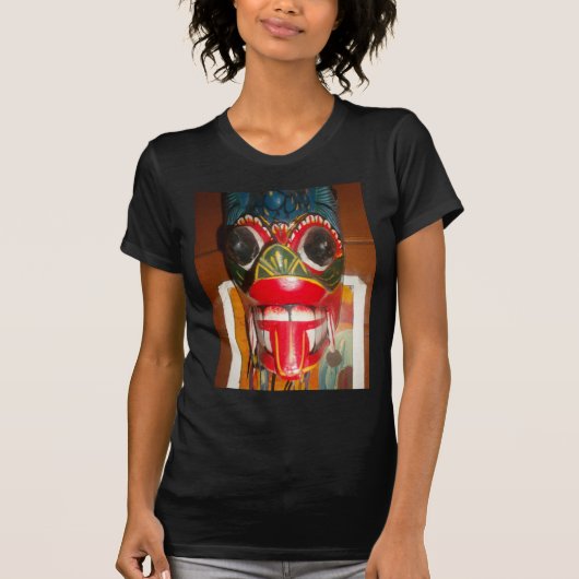 Prachtige Sri Lankaanse traditionele vuurmaskerkun T-shirt (Voorkant)