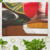 Prachtige Sri Lankaanse traditionele vuurmaskerkun Theedoek (Gevouwen)