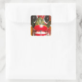 Prachtige Sri Lankaanse traditionele vuurmaskerkun Vierkante Sticker (Tas)