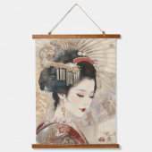 Prachtige staande Geisha Hangend Wandkleed (Voorkant 2)