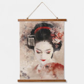 Prachtige staande Geisha Hangend Wandkleed (Voorkant 3)