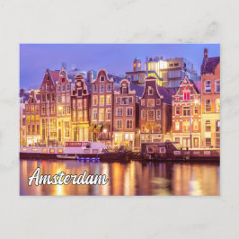 Prachtige stad Amsterdam, Nederland Briefkaart