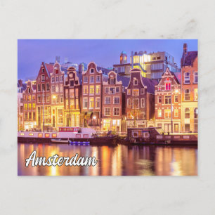 Prachtige stad Amsterdam, Nederland Briefkaart