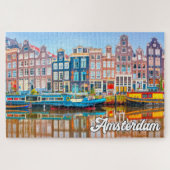 Prachtige stad Amsterdam, Nederland Legpuzzel (Horizontaal)