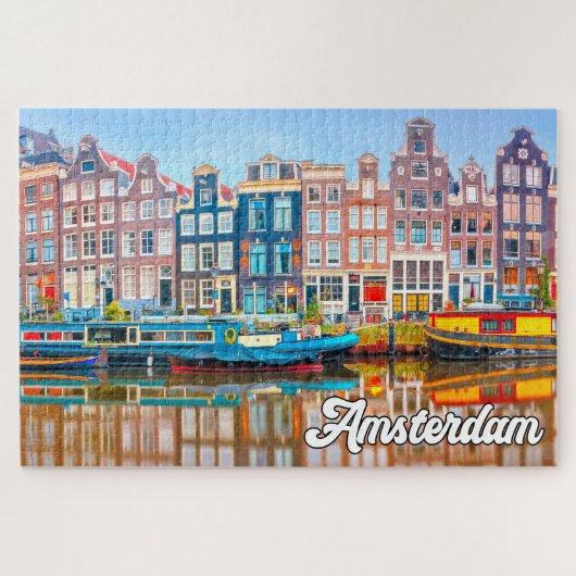 Prachtige stad Amsterdam, Nederland Legpuzzel (Horizontaal)