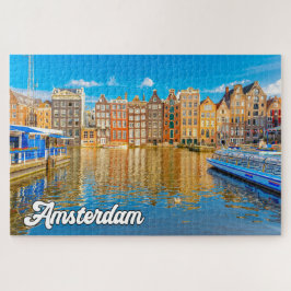 Prachtige stad Amsterdam, Nederland Legpuzzel