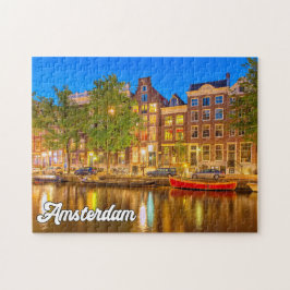 Prachtige stad Amsterdam, Nederland Legpuzzel