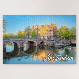 Prachtige stad Amsterdam, Nederland Legpuzzel