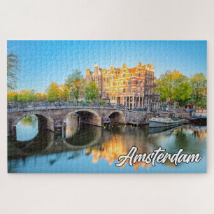 Prachtige stad Amsterdam, Nederland Legpuzzel