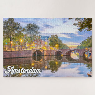 Prachtige stad Amsterdam, Nederland Legpuzzel