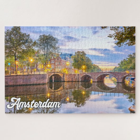 Prachtige stad Amsterdam, Nederland Legpuzzel (Horizontaal)