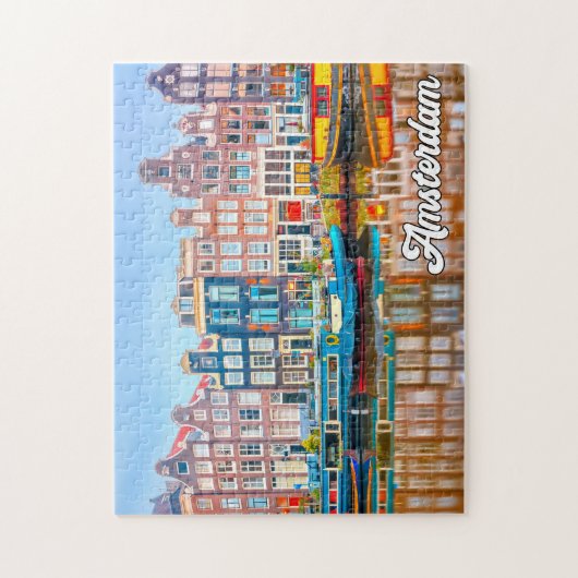 Prachtige stad Amsterdam, Nederland Legpuzzel (Verticaal)