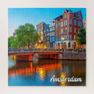 Prachtige stad Amsterdam, Nederland Legpuzzel