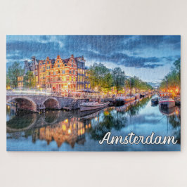 Prachtige stad Amsterdam, Nederland Legpuzzel