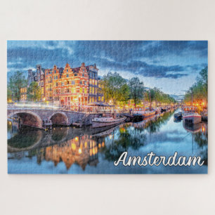 Prachtige stad Amsterdam, Nederland Legpuzzel