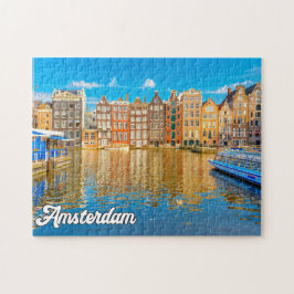 Prachtige stad Amsterdam, Nederland Legpuzzel