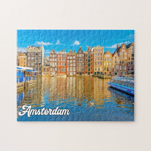Prachtige stad Amsterdam, Nederland Legpuzzel (Horizontaal)