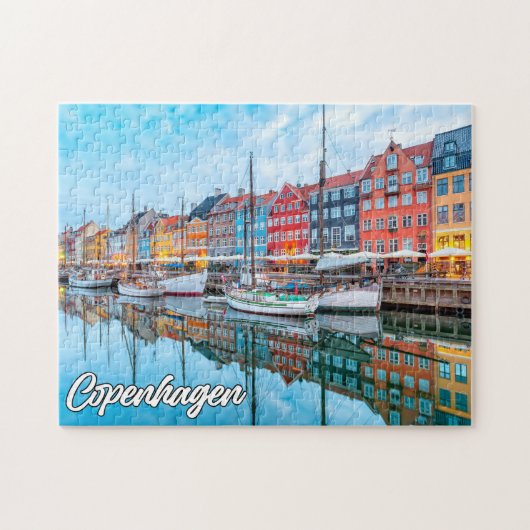 Prachtige stad Kopenhagen, Denemarken Legpuzzel (Horizontaal)