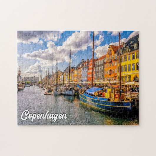 Prachtige stad Kopenhagen, Denemarken Legpuzzel (Horizontaal)