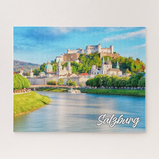 Prachtige stad Salzburg, Oostenrijk Legpuzzel (Horizontaal)