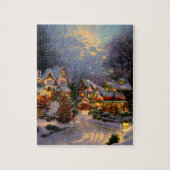 Prachtige  stadscentrum, kerstfeest legpuzzel (Verticaal)