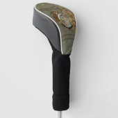 Prachtige steampunk klok golfheadcover (Schuin)