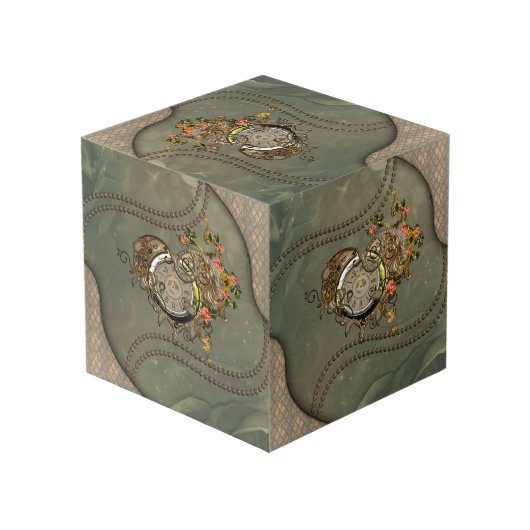 Prachtige steampunk klok kubus (Achter hoekig)
