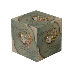 Prachtige steampunk klok kubus