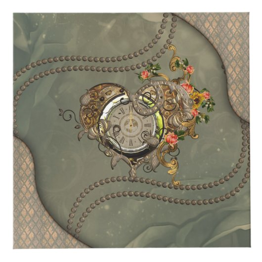 Prachtige steampunk klok kubus (Voorkant)