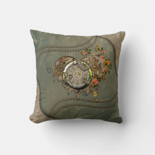 Prachtige steampunk klok kussen