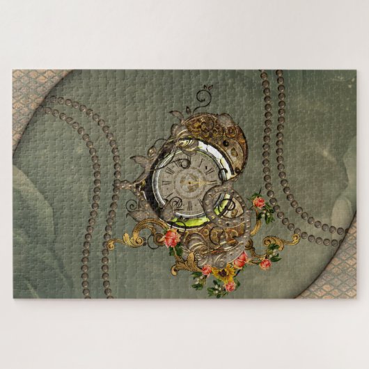 Prachtige steampunk klok legpuzzel (Horizontaal)
