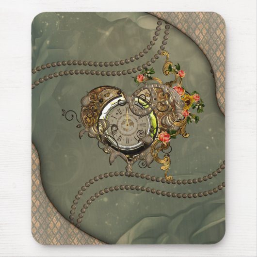 Prachtige steampunk klok muismat (Voorkant)