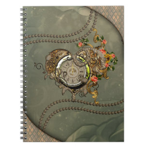 Prachtige steampunk klok notitieboek
