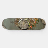 Prachtige steampunk klok persoonlijk skateboard (Horizontaal)