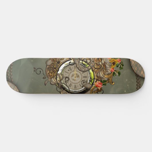 Prachtige steampunk klok persoonlijk skateboard (Horizontaal)