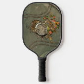 Prachtige steampunk klok pickleball paddle (Voorkant)